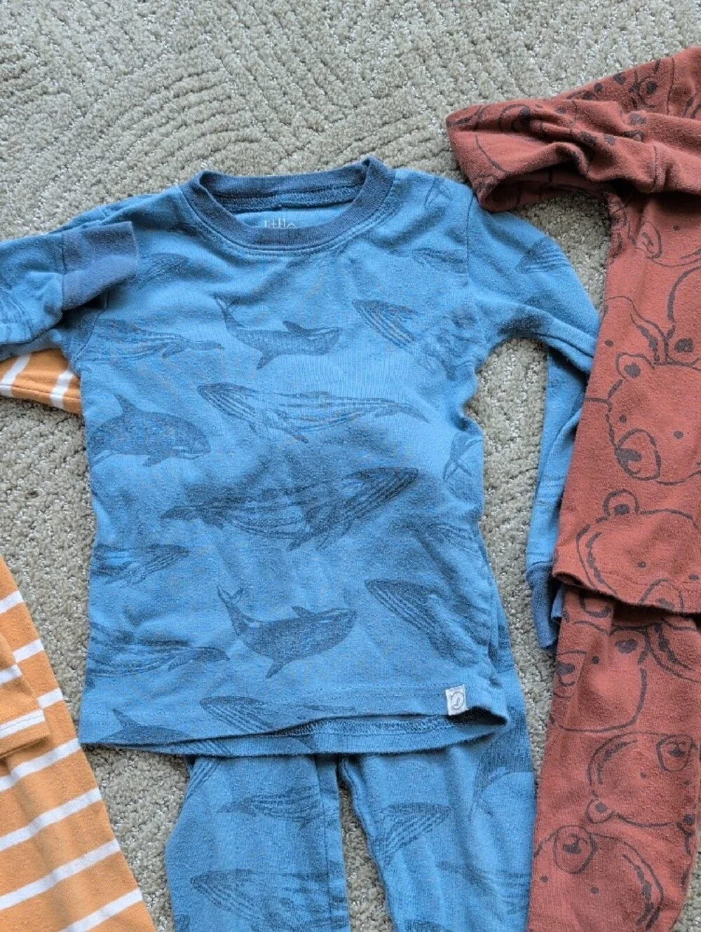 Kids Pajamas Set - Blue Long Sleeve Top & Bottom